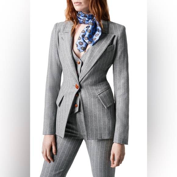 SMYTHE Pinstripe Blazer - Picture 1 of 4